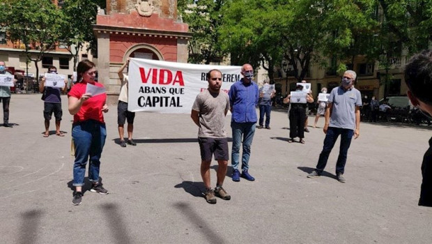 ep de izquierda a derecha vernica landa pan y rosas lluc gay endavant pep cruanyes i jordi