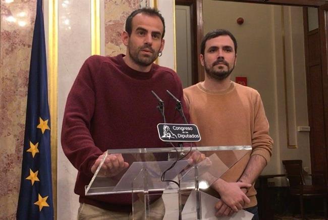 El diputado de IU Miguel Ángel Bustamante y el líder de IU, Alberto Garzón | EUROPA PRESS/IU ep diputadoiu miguel angel bustamantelideriu alberto garzon