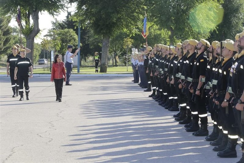 ep durante una visita a la unidad militar de emergencias ume