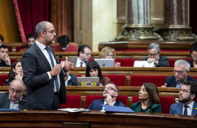 ep el conseller de interior de la generalitat miquel buch interviene durante una sesion plenaria del