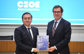 ep el presidente de la ceoe antonio garamendi y el ministro de asuntos exteriores union europea y