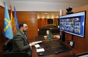 ep el presidente del principado adrian barbon participa en la conferencia de presidentes telematica