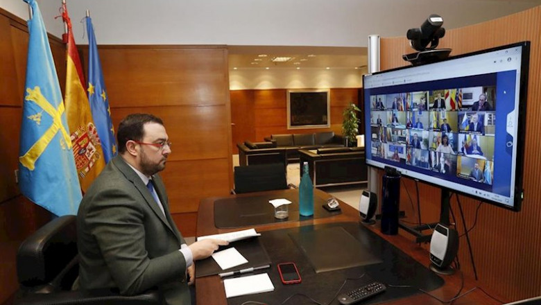 ep el presidente del principado adrian barbon participa en la conferencia de presidentes telematica