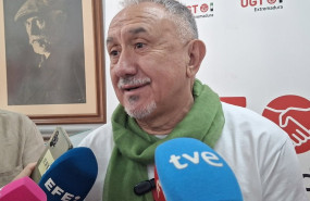 ep el secretario general de ugt pepe alvarez en declaraciones a los medios en merida con motivo de
