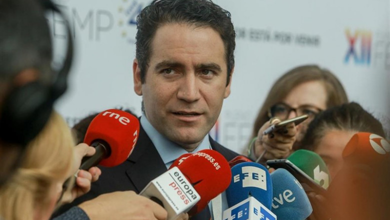 ep el secretario general del pp teodoro garcia egea atiende a los medios de comunicacion en el xii