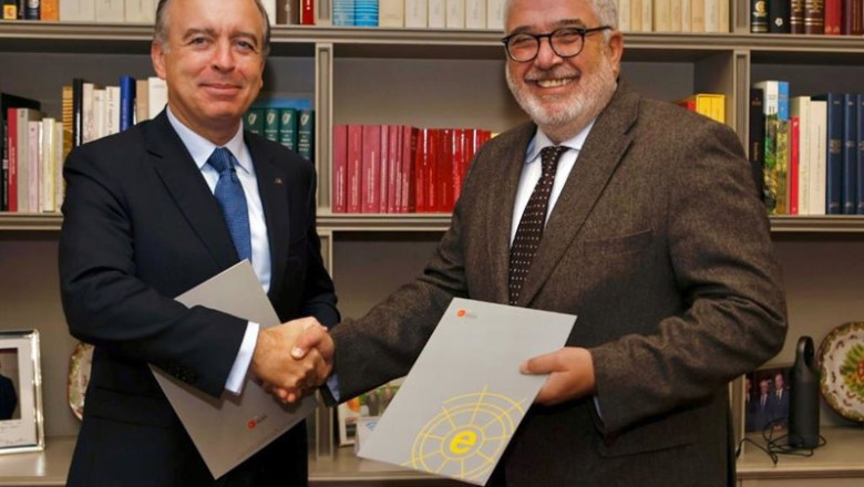 ep francisco botas ratera consejero delegado de abanca y jose juan ruiz presidente del real