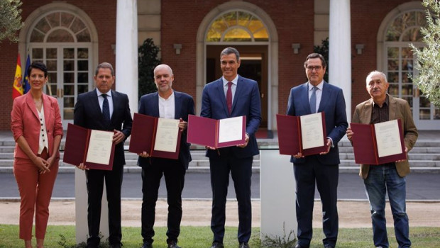 ep i d la ministra de inclusion elma saiz gerardo cuerva cepyme unai sordo ccoo el presidente del