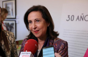 ep la ministra de defensa margarita robles en su visita a la exposicion fotografica 30 anos de