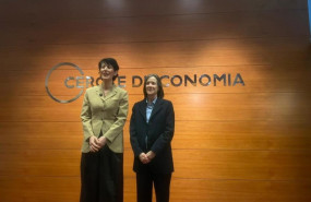 ep la ministra de inclusion elma saiz y la presidenta del cercle deconomia teresa garcia mil