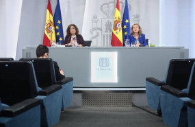 ep la ministra ortavoz y de hacienda maria jesus montero y la vicepresidenta y ministra de asuntos