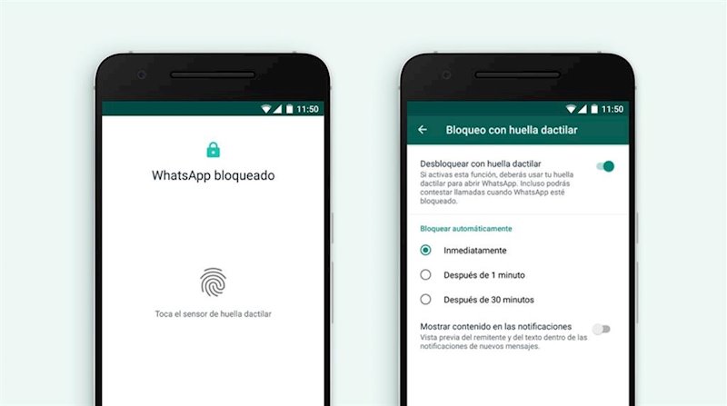 ep la nueva funcion de bloqueo mediante huella dactilar de whatsapp