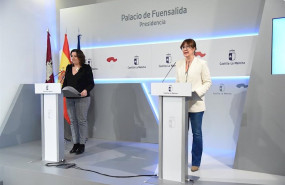 ep la portavoz del gobierno de c-lm blanca fernandez y la consejera de economia empresas y empleo