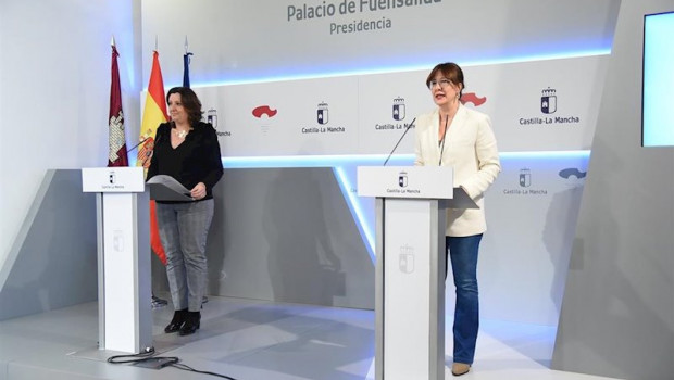 ep la portavoz del gobierno de c-lm blanca fernandez y la consejera de economia empresas y empleo
