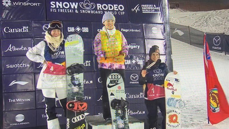 La 'rider' española Queralt Castellet se ha colgado la medalla de bronce en la clasificación de halfpipe de Copa del Mundo FIS de snowboard 2020 | PRENSA QUERALT CASTELLET ep la rider espanola queralt castellet se ha colgado la medalla de bronce en la clasificacion de