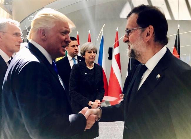 ep mariano rajoy saludadonald trumla cumbrela otan