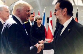 ep mariano rajoy saludadonald trumla cumbrela otan