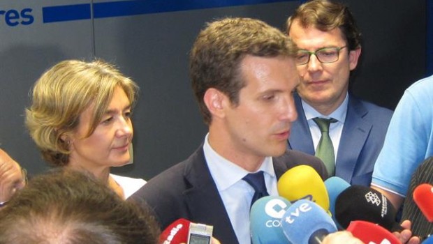Pablo Casado, junto a Tejerina y Ferández Mañueco | EUROPA PRESS ep pablo casado juntotejerinaferandez manueco