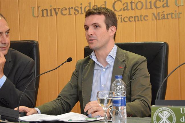 Pablo Casado en su conferencia en la UCV | UCV ep pablo casadosu conferenciala ucv