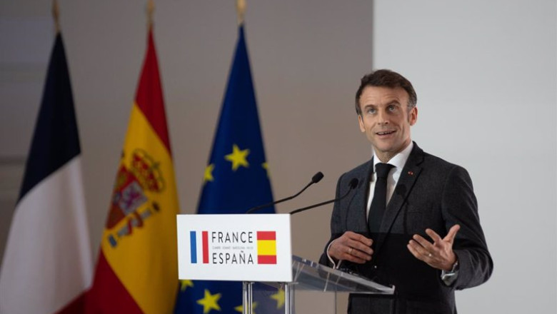 ep el presidente de francia emmanuel macron comparece tras la firma de un tratado de amistad entre ep el presidente de francia emmanuel macron comparece tras la firma de un tratado de amistad entre