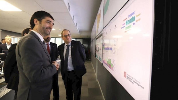 ep el presidente de la generalitat quim torra acompanado del conseller de politicas digitales y
