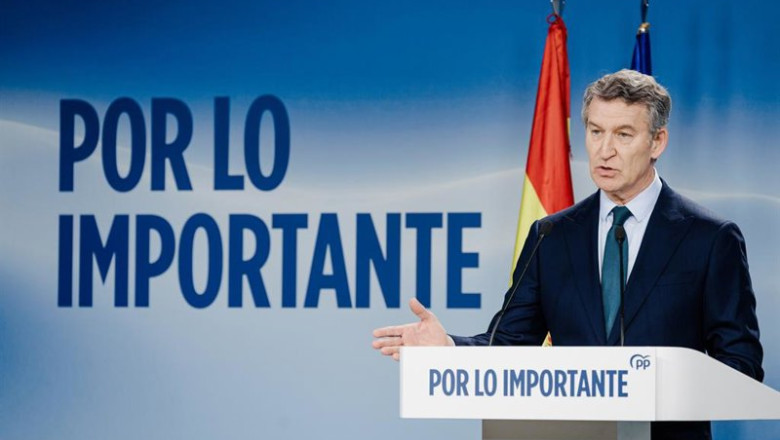 El presidente del Partido Popular, Alberto Núñez Feijóo, este viernes. | Carlos Luján - Europa Press ep el presidente del partido popular alberto nunez feijoo este viernes