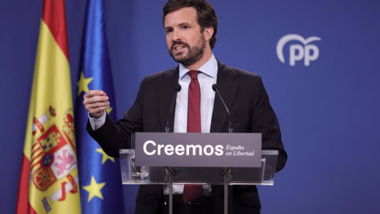 ep el presidente del pp pablo casado durante una rueda de prensa en la sede del partido a 29 de ep el presidente del pp pablo casado durante una rueda de prensa en la sede del partido a 29 de