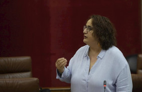 ep la portavoz adjunta del grupo parlamentario adelante andalucia angela aguilera en una foto de