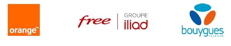 Logos de Orange, Free-iliad y Bouygues. | ORANGE, FREE-ILIAD Y BOUYGUES ep logos de orange free iliad y bouygues
