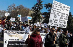 ep manifestacion de autonomos de todos los sectores para reivindicar mejoras laborales en madrid