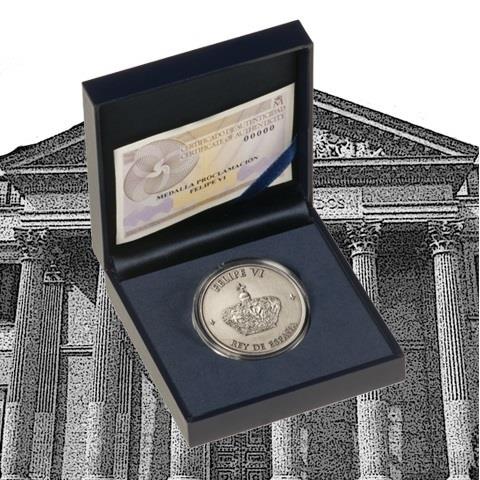 Medalla conmemorativa de la proclamación de Felipe VI | FNMT ep medalla conmemorativala proclamacionfelipe vi