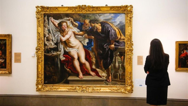 ep obra de rubens restaurada susana y los viejos expuesta en la real academia de bellas artes de san