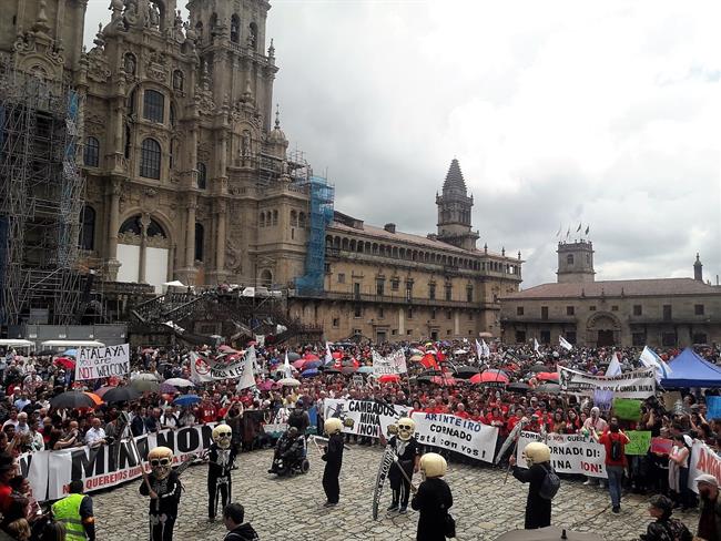 Protesta contra la mina de cobre de Touro-O Pino | EUROPA PRESS ep protestala minacobretouro-o pino