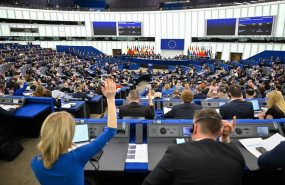 ep vista general del hemiciclo del parlamento europeo en su sede de estrasburgo francia