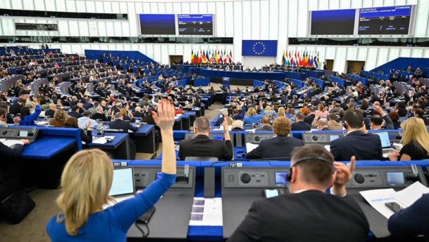 ep vista general del hemiciclo del parlamento europeo en su sede de estrasburgo francia