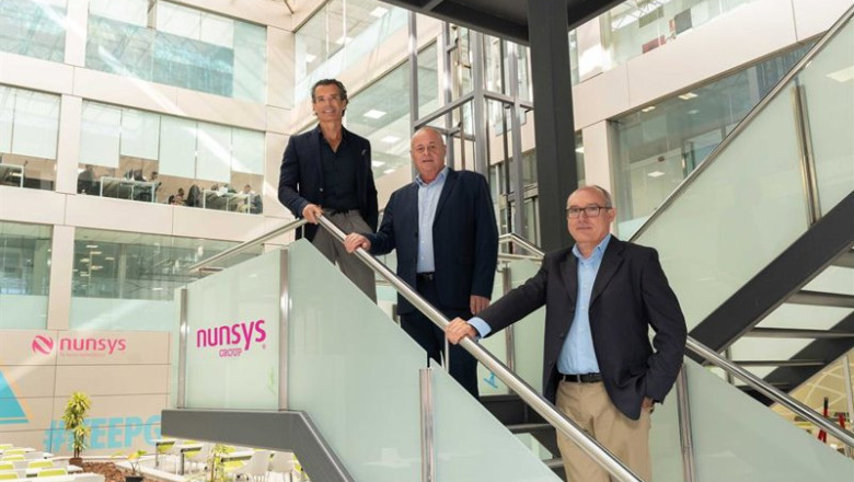 Archivo - (I-D) El Presidente De Nunsys, Francisco Gavilán, Y Los Socios Fundadores De Gispert Business Santiago Llorente Y Enrique Ruiz Vicente. | NUNSYS - Archivo ep archivo i d el presidente de nunsys francisco gavilan y los socios fundadores de gispert