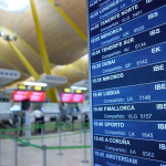 ep archivo   panel informativo de salidas de vuelos en la zona de facturacion de la terminal 4 del