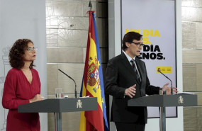 ep el ministro de sanidad salvador illa y la portavoz del gobierno maria jesus montero