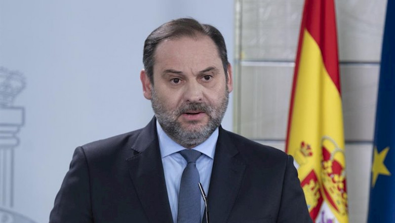 ep el ministro de transportes jose luis abalos en rueda de prensa en el palacio de la moncloa