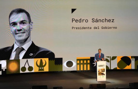 ep el presidente del gobierno pedro sanchez interviene en la v convencion de turespana que se