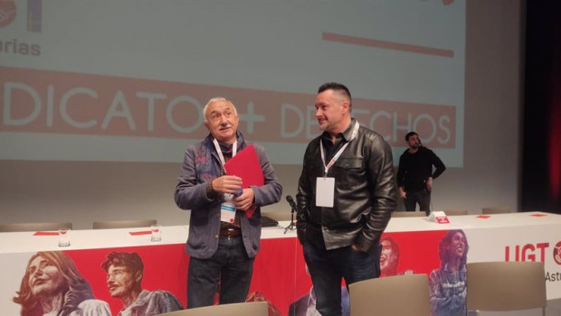 ep el secretario general de ugt pepe alvarez y el secretario de ugt asturias javier fernandez lanero