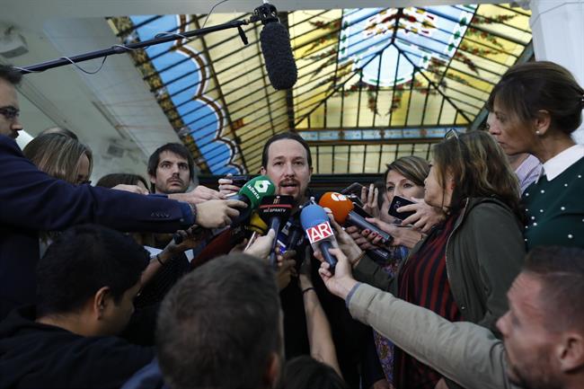 Iglesias atiende a los medios antes de la reunión de la iniciativa Rumbo 2020 | EUROPA PRESS ep iglesias atiendelos mediosdereunionla iniciativa rumbo 2020
