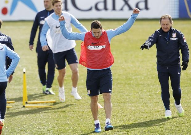 Koke Profe Ortega entrenamiento Atlético | ÁNGEL GUTIÉRREZ - Archivo ep koke profe ortega entrenamiento atletico