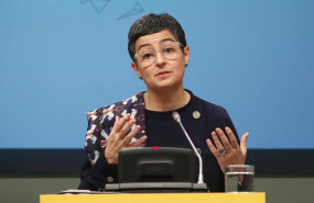 ep la ministra de asuntos exteriores union europea y cooperacion arancha gonzalez laya en rueda de