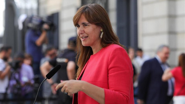 ep la portavoz de junts per cataluna en el congreso laura borras atiende a los medios de