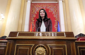 ep la socialista pilar llop sonrie tras ser nombrada nueva presidenta del senado durante la sesion