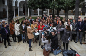 ep lectura del manifiesto contra la violencia machista en la que solo ha acudido psoe-a y adelante