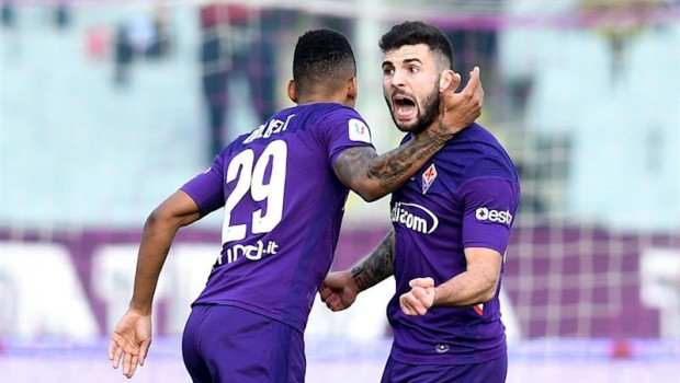 ep patrick cutrone ya curado de la covid-19 celebra un gol con la fiorentina