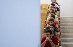 ep alumnos examinandose de las pruebas de acceso a la universidad en septiembre en la facultad de