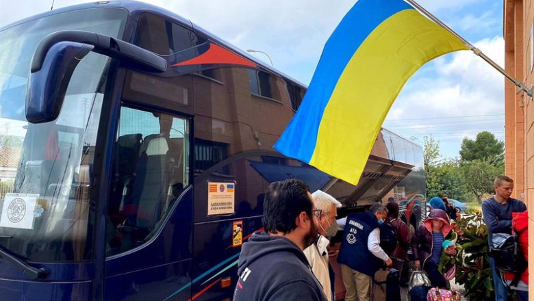Archivo - Autobús de refugiados de Ucrania | JUNTOS POR LA VIDA - Archivo ep archivo autobus de refugiados de ucrania