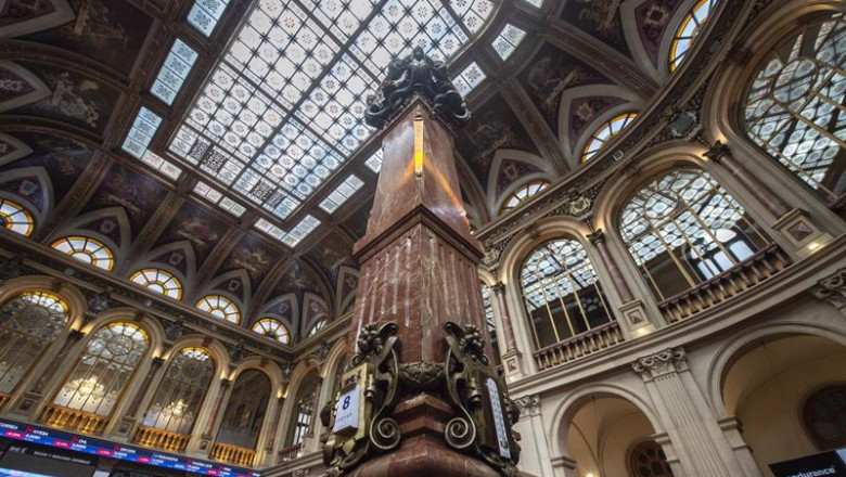 ep archivo   interior del palacio de la bolsa de madrid a 8 de julio de 2021 en madrid espana